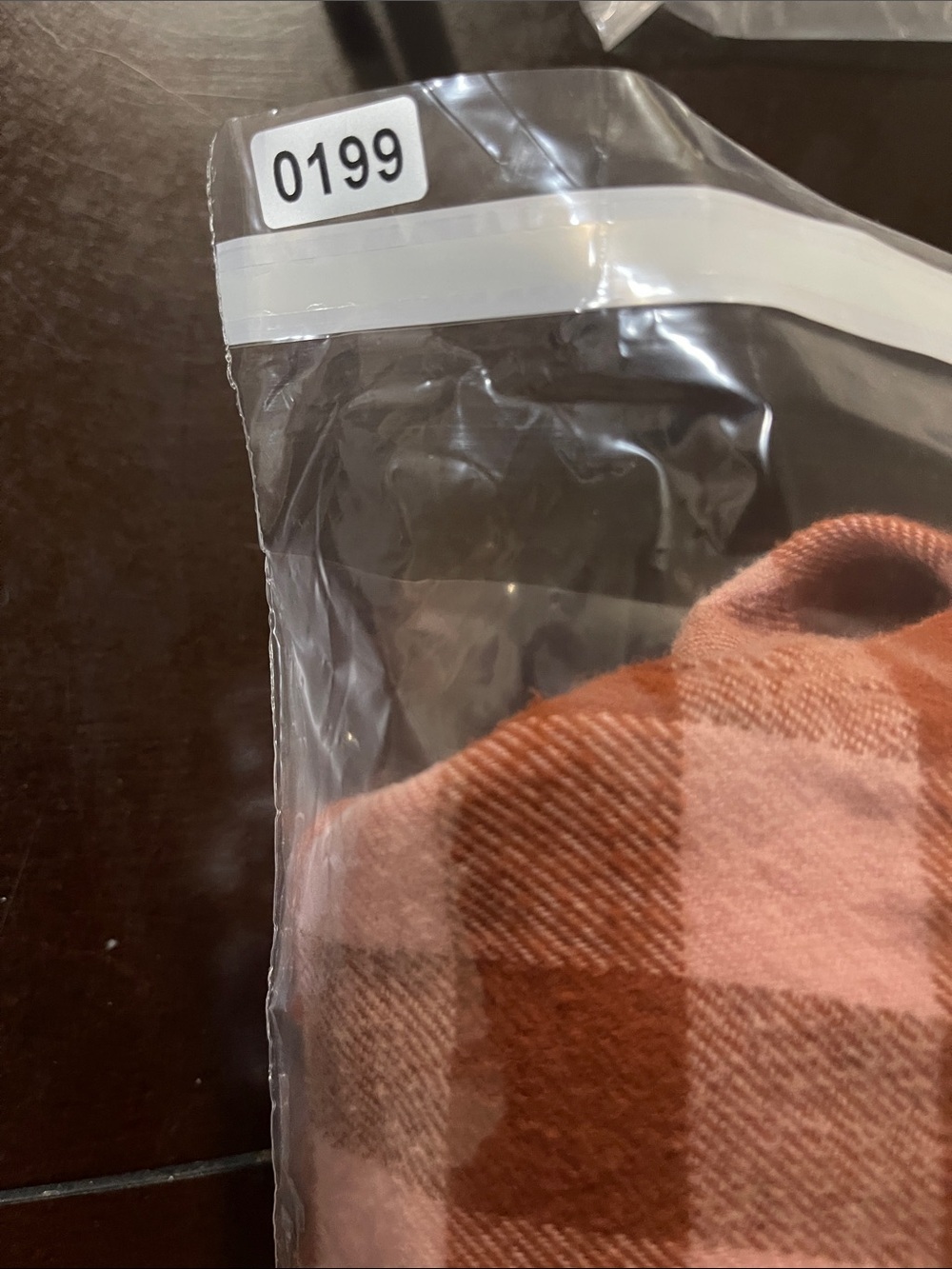 Checked Button-Down Shirt Jacket - Rust/Pink - Picture 10 of 10
